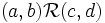 (a,b) \mathcal{R} (c,d)