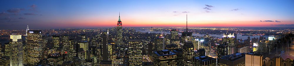  Vista panorámica del Midtown Manhattan, fotografía tomada desde el mirador del Edificio GE