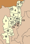 Mapa de los Amphoe de Chiang Mai