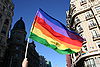 Bandera Gay, Dia del Orgullo Gay, Madrid.JPG