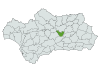 Localización respecto a Provincia de Jaén (España).