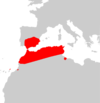Eptesicus isabellinus range Map.png