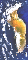 Fotografía de satélite de Isla Guadalupe