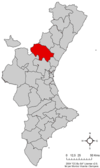 Localización respecto a Provincia de Castellón.