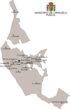 Localización de Los Desamparados respecto al municipio de Orihuela