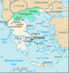 Macedonia's location in Greece