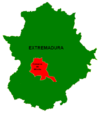 Localización respecto a Provincia de Badajoz.