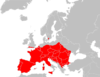 Plecotus austriacus range Map.png