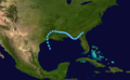 1987 Atlantic tropical storm 1 track.png