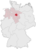Lage des Landkreises Celle in Deutschland