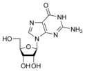 Estructura química de guanosina