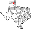 Mapa de Texas con el Condado de Gray resaltado