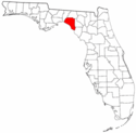 Mapa de Florida con el Condado de Taylor resaltado