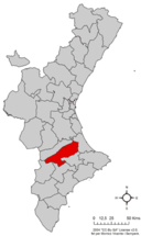Valle de Albaida en la Comunidad Valenciana.