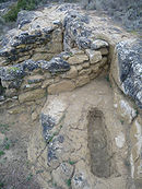 Enterramiento situado en uno de los cerros que rodeaban Atamauri.