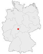 Deutschlandkarte, Position von Bad Hersfeld  hervorgehoben