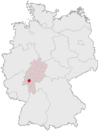 Lage des Hochtaunuskreises in Deutschland