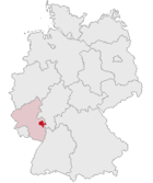 Lage des Landkreises Alzey-Worms in Deutschland