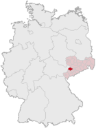 Lage des Landkreises Chemnitzer Land in Deutschland