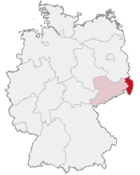 Localización del distrito de Görlitz en Alemania