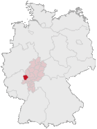 Lage des Landkreises Limburg-Weilburg in Deutschland