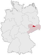 Lage des Landkreises Riesa-Großenhain in Deutschland