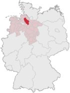 Lage des Landkreises Rotenburg (Wümme) in Deutschland