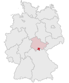 Lage des Landkreises Sonneberg in Deutschland