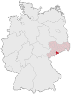 Lage des Mittleren Erzgebirgskreises in Deutschland