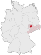 Lage des Muldentalkreises in Deutschland