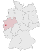 Lage des Kreises Rhein-Kreis Neuss in Deutschland