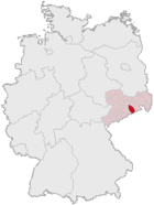 Lage des Weißeritzkreises in Deutschland