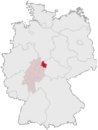 Lage des Werra-Meißner-Kreises in Deutschland