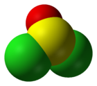 Modelo 3D del cloruro de tionilo