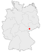 Ubicación de la ciudad en el mapa de Alemania