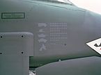 Objetivos destruidos por un A-10 en la Operación Tormenta del Desierto anotados en su fuselaje.