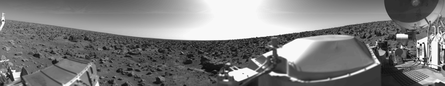 Panorámica de la VL-2 del lugar de aterrizaje, Utopia Planitia