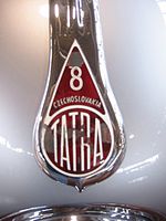 1947 Tatra T-87 Saloon - Front Nameplate (Lane Motor Museum).jpg