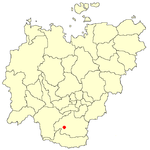 Localización de Aldan en la República de Saja