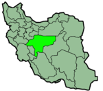 Mapa que muestra la provincia iraní de Esfahan