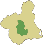 Localización de Sierra Espuña en la Región de Murcia.
