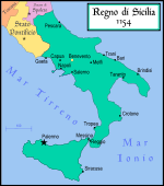El Reino de Sicilia hacia el año 1154