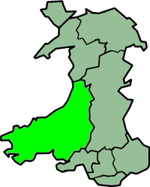 Mapa de Dyfed