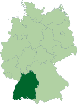 Ubicación de Baden-Wurtemberg