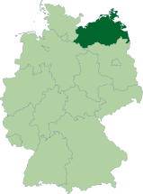 Ubicación de Mecklemburgo-Pomerania Occidental
