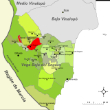 Localización de Callosa de Segura respecto a la Vega Baja del Segura