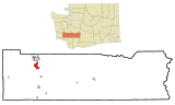Ubicación en el condado de Lewis en el estado de Washington Ubicación de Washington en EE. UU.