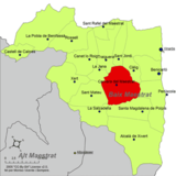 Localización de Cervera del Maestre respecto a la comarca del Bajo Maestrazgo