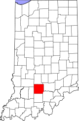 Ubicación del condado en IndianaUbicación de Indiana en EE.UU.
