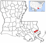 Ubicación en la parroquia de Orleans en el estado de Luisiana Ubicación de Luisiana en EE. UU.